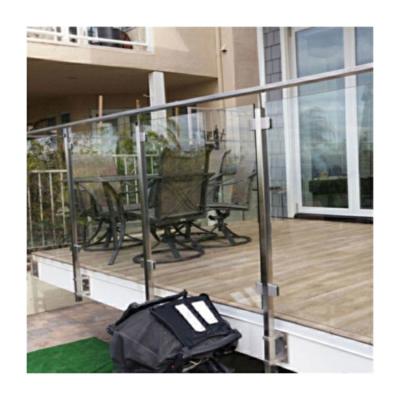 China AS NZS2208 glass fence wood deck with vinyl railing deck railing systems cost for sale