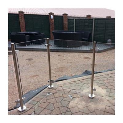 China Float Balustrade Glass Railing Exterior Stainless Fittings Fixing Channel en venta