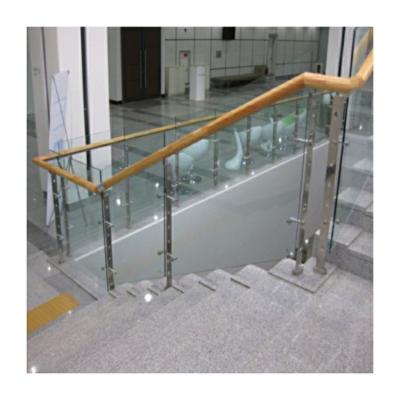 China WA-RBG1659 Tempered Glass Balustrade Modern Steel Balustrade Handrail en venta