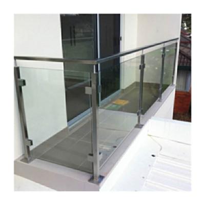 China LED Glass Fencing Balustrade Guardrail Modern Laminated Glass Railing for sale