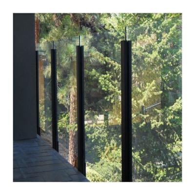 China Average cost for aluminum fencing glass balustrade railing supplier aluminum base track for glass railing for sale