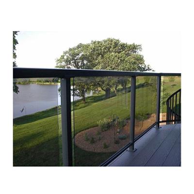 中国 Aluminum fence cost estimator glass porch railing model aluminum railing with tempered glass 販売のため