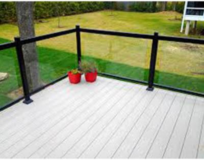 China Aluminum Frame Clear Glass Balcony Railing Modern Customized Style for sale