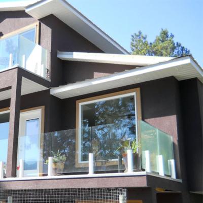 China Aluminum Frame Frameless Glass Railing Residential Balcony Patio Railing for sale