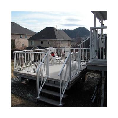 China Modern Aluminum Deck Railing Flooring Mounted Post Picket Fence for sale