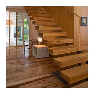 Китай Floating staircase with wooden tred inexpensive diy wood floating staircase tread продается