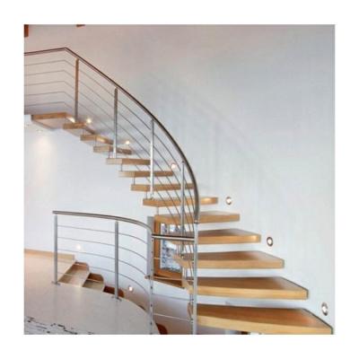 China Solid timber steps curved stair chair lift prices The republic of Congo curved stairway cost à venda