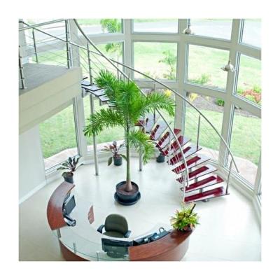 China Timber steps half curved round staircase Thailand best curved stairlifts for sale