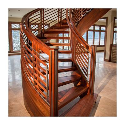 China Arc Curved Wooden Staircase Bottom Stairway Tread 100*200*6mm Stair Stringer en venta