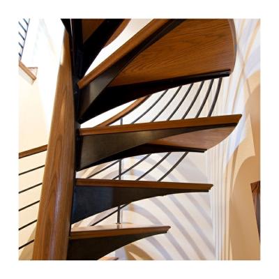 China Wholesale agent professional wood steps stairs decorative indoor spiral staircase for sale