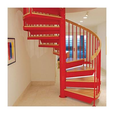 China Factory stainless steel wood baluster designs attic used spiral staircase for sale