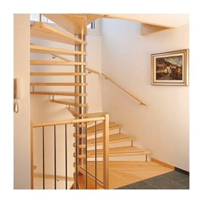 China Art gallery modern design steel wood spiral stair modern spiral staircase outdoor for sale