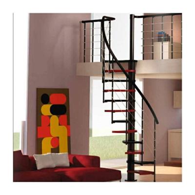 China Firm cable cable interior used wooden spiral stairs mild steel spiral staircase design for sale