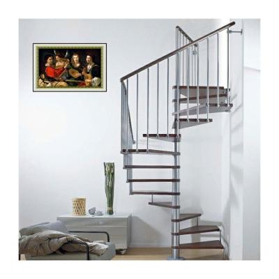 China Townhouse pictures spiral stairs antique wood spiral staircase à venda