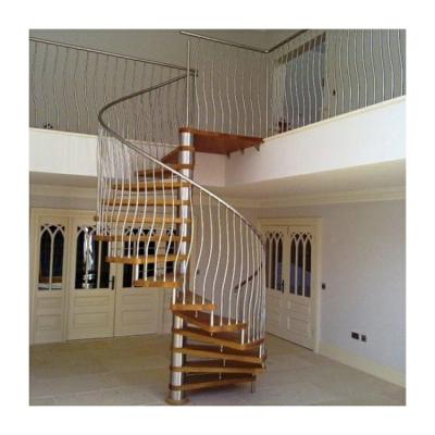 中国 Steel stringer antique wood ladders spiral stairs for loft staircase 販売のため