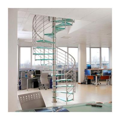 China Factory price interior stairs railing designs glass spiral stair railing pillars for sale