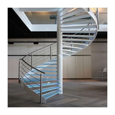 China Apartment stair climbing wheelchair tempered glass spiral staircase for sale