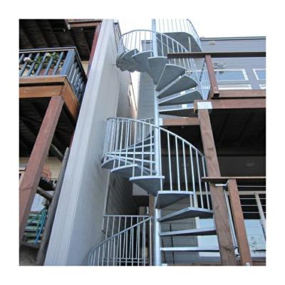 China Portable metal stairs iron staircase pictures house carbon steel spiral stair for sale