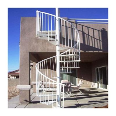 China Metal helical stair stainless steel baluster staircase wrought spiral stairs iron for sale