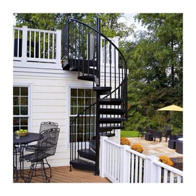 China Steel glass stair outside staircase cast iron staircase used outdoor metal spiral stairs for sale