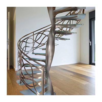 China Indoor Prefabricated Spiral Staircase WA-SSP2019 Modern Stairs Rails en venta