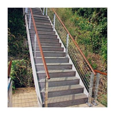 Китай Powder coated aluminum stair railings cable railing pictures wire fencing near me продается