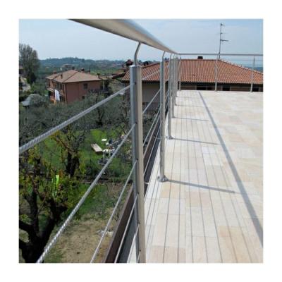China Roof terrace railings white cable railing fence brace wire for sale