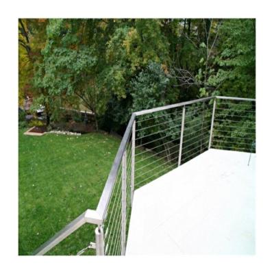 China Wrought iron porch cable stair railing cost wire fencing tractor supply for sale