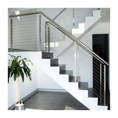 China Modern Cable Wire Stair Railing Stainless Steel Balustrade Fittings for sale
