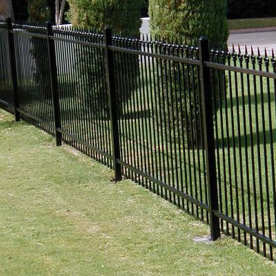 China Modern Wrought Iron Steel Fence 6 Foot Garden Outdoor Galvanized Fence Panels for sale