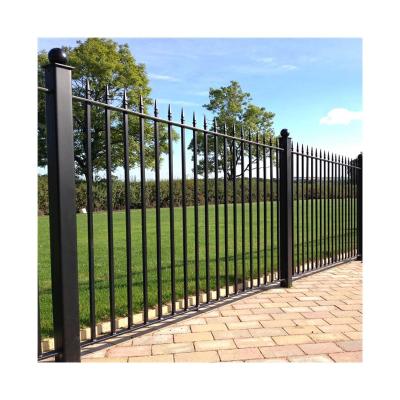 China Modern Wrought Iron Gate Fence Panels Low Carbon Steel Metal Entrance for sale
