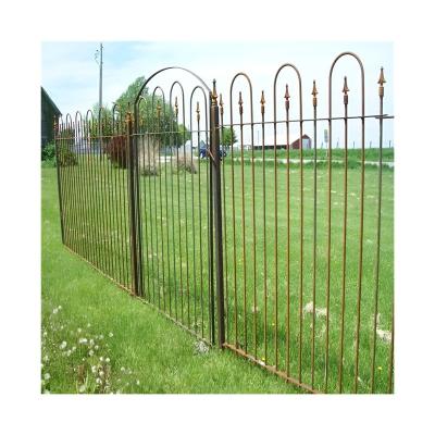 China Sheet Wrought Iron Fence Powder Coated Metal High Wall Fencing for sale