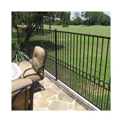China Galvanized Wrought Iron Gate Fence Metal Spear Top Fence Panel for sale