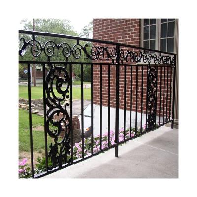 China Powder Coated Wrought Iron Fence Metal Picket Ornamental Fence Panel for sale