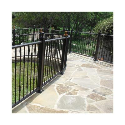 China Decorative Wrought Iron Gate Fence Metal Pergola Aluminium Black Garden Fence for sale