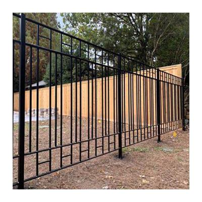 China Modern Wrought Iron Fence Panel Gate Privacy Outdoor Safety Fence for sale