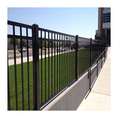 China Metal Wrought Iron Fencing Galvanized Steel Pickets Border Backyard Fence for sale