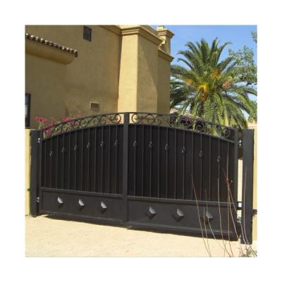 China Professional Customized Entrance Wrought Iron Gate Latest Main Iron Gate Design Galvanized Wrought Iron Garden Gates for sale