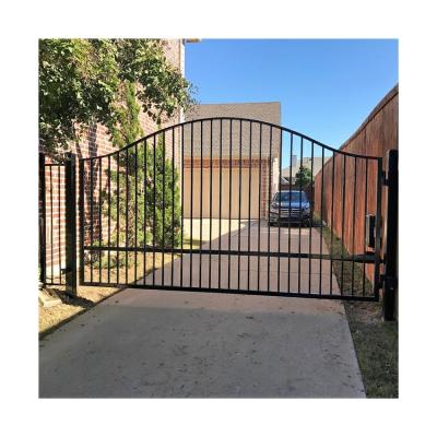 China Aluminum Wrought Iron Driveway Gate 3D Customizable Garden Villa Driveway Gate en venta