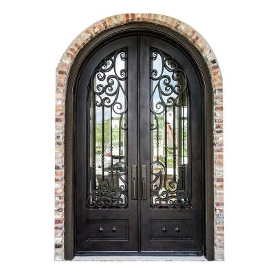 China Main Entrance Security Grilled Wrought Iron Door For New Orleans Clients for sale