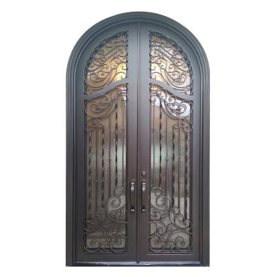 China French Wrought Iron Door Exterior House Push And Pull Double Door à venda