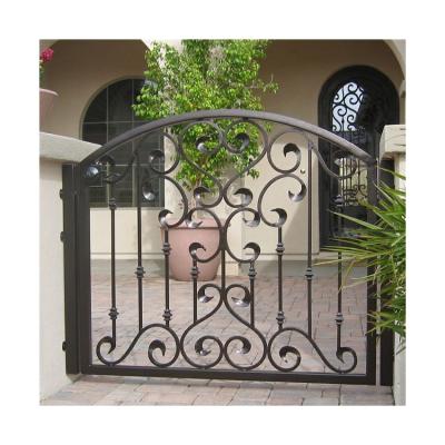 China Arch Decorative Wrought Iron Gate Push and Pull for Exterior Villa en venta