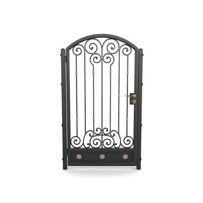 China Arch Wrought Iron Entry Door Stainless Steel Anti Theft Apartment Gate à venda