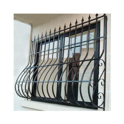 China Big Belly Wrought Iron Window Frames Galvanized Grill Fixed Anti Theft for sale