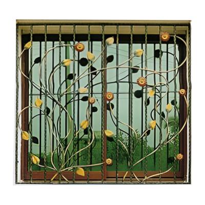 China Galvanized Wrought Iron Window Grill Powder Coated Anti Theft Window for sale