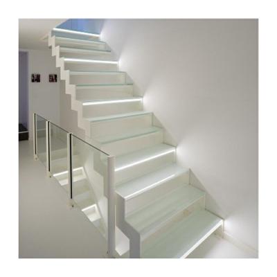 中国 Diy folding staircase safety glass stair indoor granite step straight staircase 販売のため