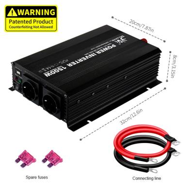 China Solar 1.5KW Black Modified Sine Wave Power Inverter For Home for sale