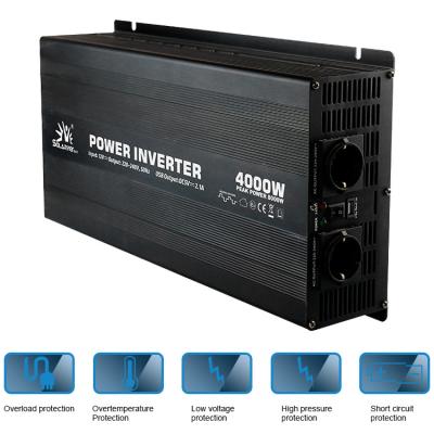 China Black 4000W Modified Sine Power Inverter , Multiscene Car Power Inverter for sale