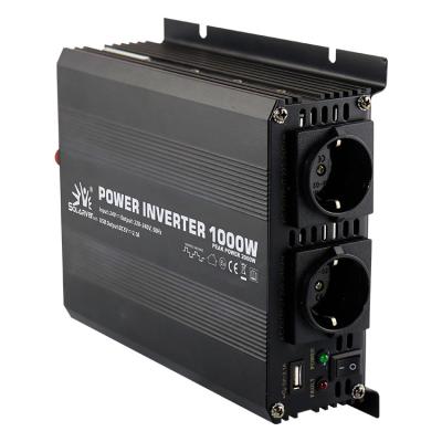 China Black Durable Off Grid 12v to 220v inverter 1000 Watt Modified Sine Wave Inverter for sale