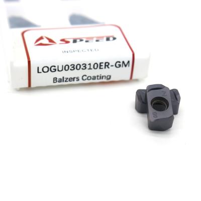 China Fast Feed Milling Cutter LOGU030310ER-GM Cnc Tungsten Carbide Milling Insert Logu/lnmu/lnkt/lnmx for sale